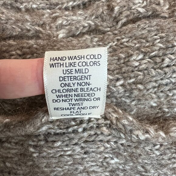 Between Me & You Sweater Dress Small A-Line Open Knit 3/4 Sleeve Wool Alpaca S - Picture 11 of 11